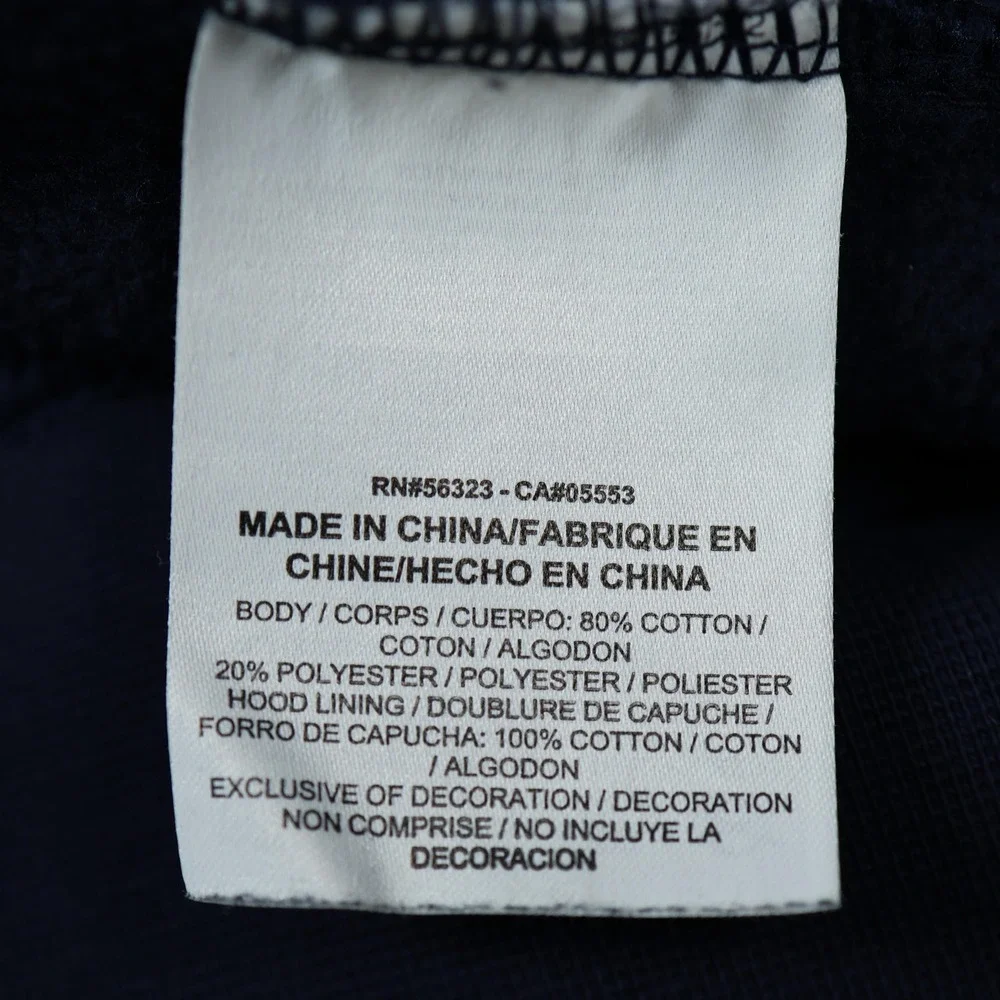 Nike SB Hoodie Mens Medium Navy Blue Orange Skater Casual Athletic AJ9733-451